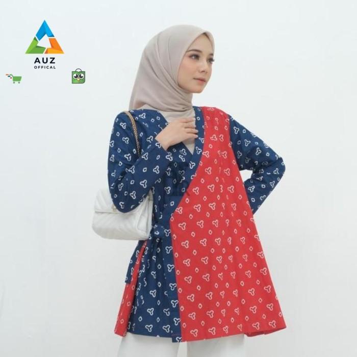 Auz Fittingroom11 Blouse Batik - Zaara Batik Jumputan Murah