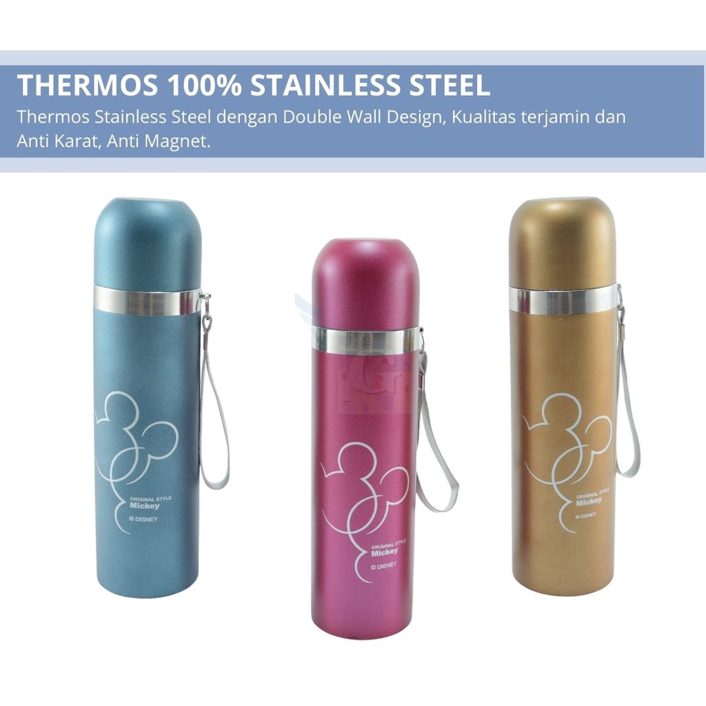 Thermos / Termos Air Panas Stainless Steel Mikey 500ml 304