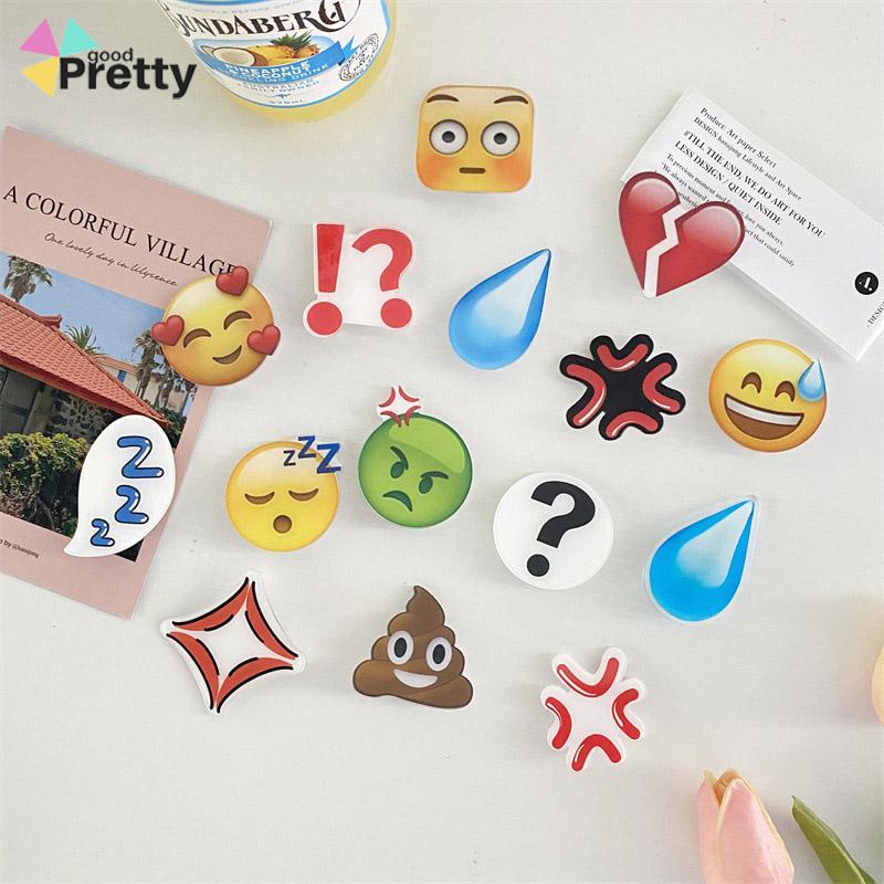 klip samping akrilik emoji emoji Korean fashion accessories - PD