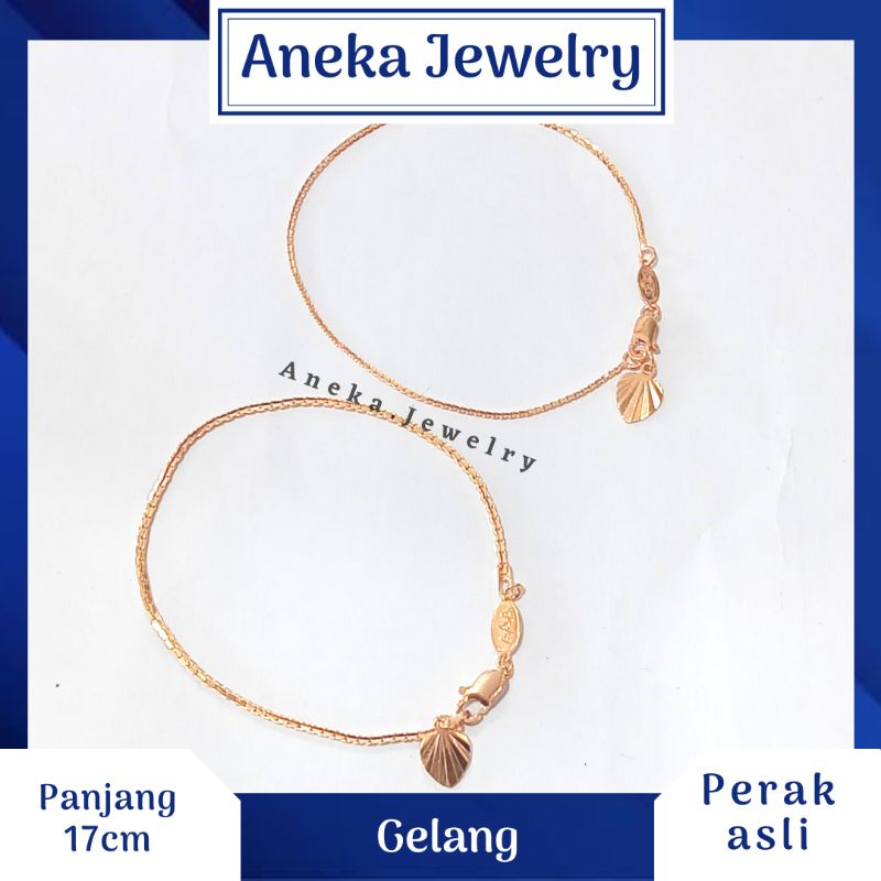 Gelang Itali Santa Variasi, Sepuh Emas Kuning, Perak 925