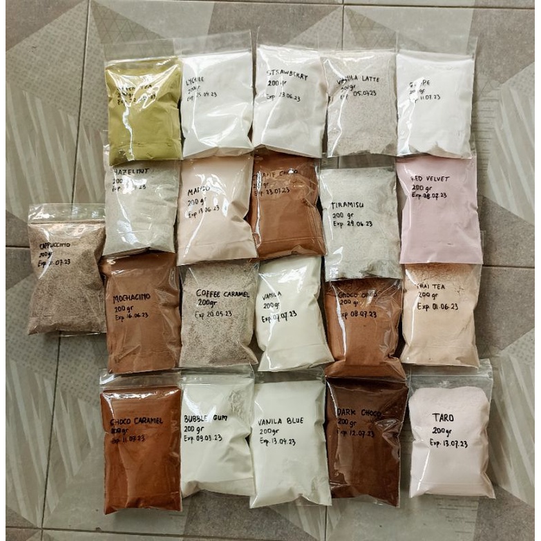 

BUBUK MINUMAN/KEMASAN REPACK 200 GRAM/POWDER DRINK PREMIUM