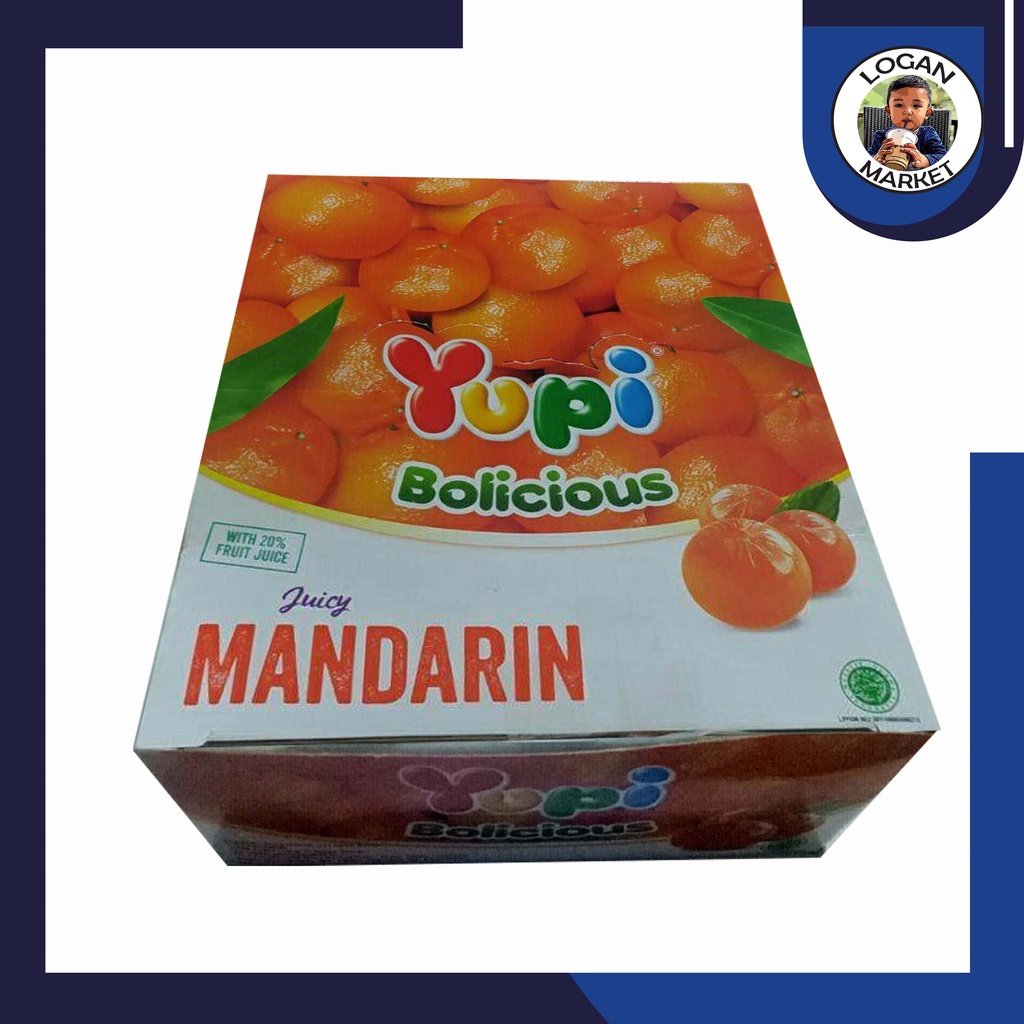 Permen Yupi Bolicious Jeruk Mandarin Orange Box Isi 24Pcs 24 Pcs