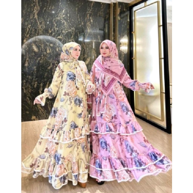 dress flower tingkat Shella saukia