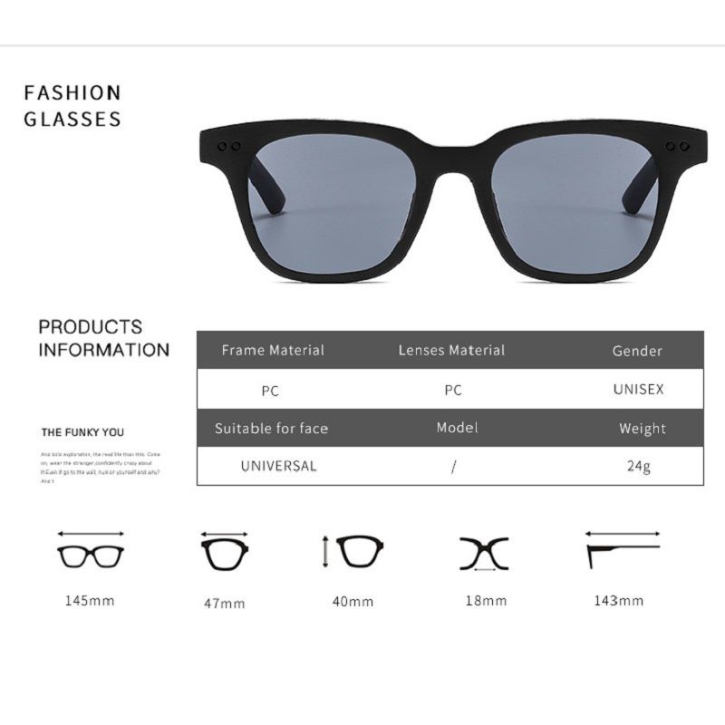 ZAYKA== KACAMATA HITAM FASHION KOREAN LENSA COLOR PRIA WANITA TRENDY