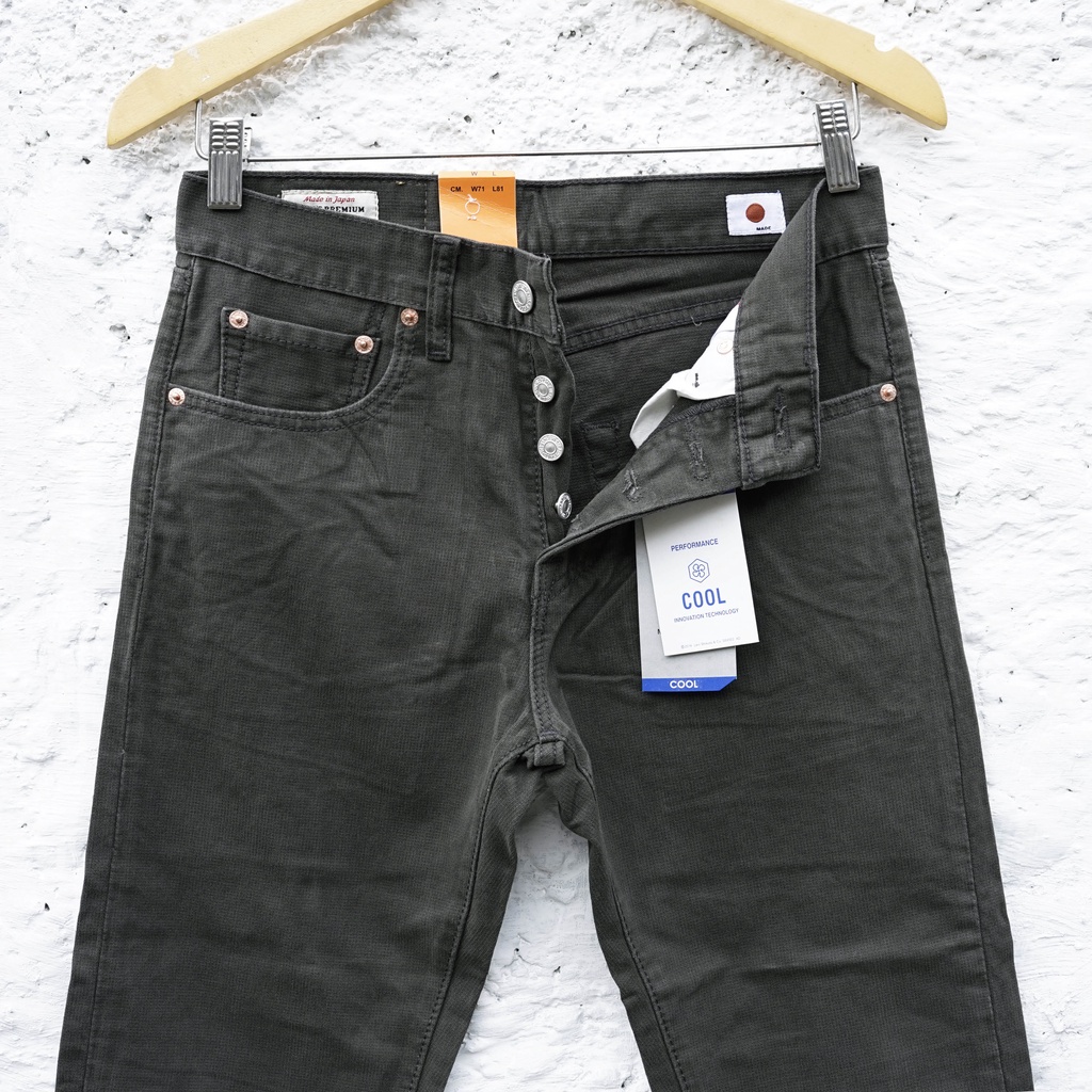 Levi's 501 Japan Kanvas | Celana Panjang Pria | Dark Green