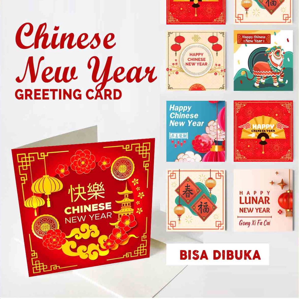 Jual Kartu Ucapan Imlek Gx 01 Greeting Card Chinese New Year Kartu Ucapan Tahun Baru Cina