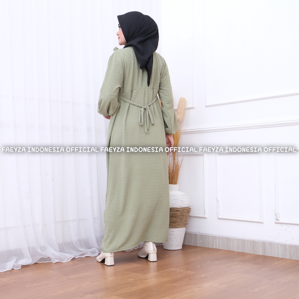 Gamis Cringkle 0001 Busui Dress By Faeyza Midi Dress Busana Muslimah