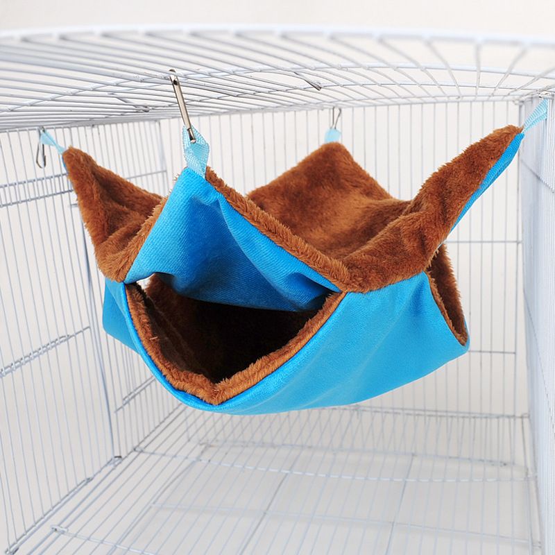 Sugar Glider Hammock Double Layer Mainan Rumah Hangat