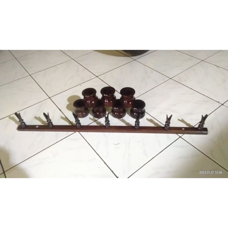 Standar Jejer Timbang Warna Coklat Plus Gulungan Senar Set7