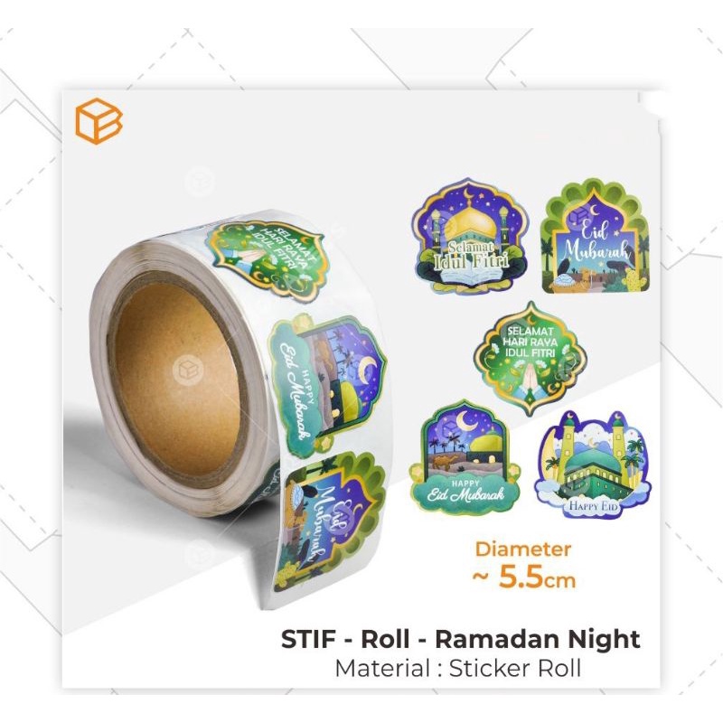 STICKER LEBARAN 5.5 CM ISI 10 PCS - RAMADHAN NIGHT