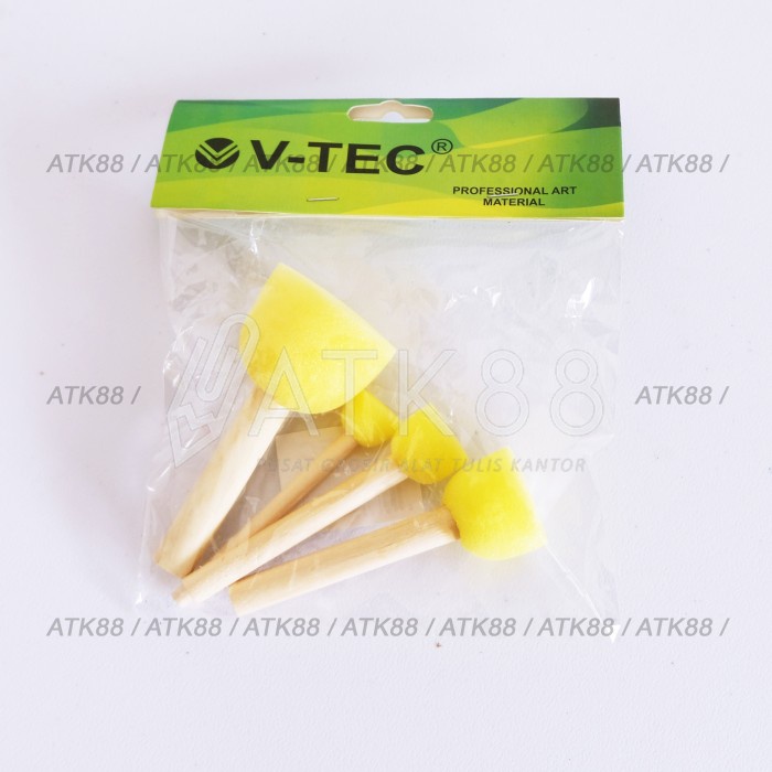 

Kulu V-Tec Spons Cup Paint Brush Lukis (4 Pcs)