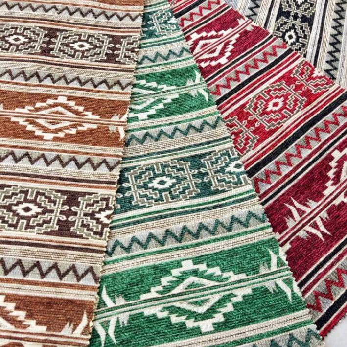 Paling Murah Bahan Kain Chenille Premium Meubel Sofa Lesehan / Jok / Kursi Motif Arab Klasik - Ethni