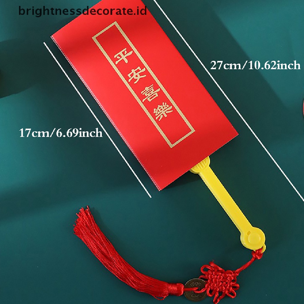 [Birth] Amplop Merah Imlek Baru Bentuk Kipas Hongbao Chinese Spring Festival Red Pockets Best Wish Lucky Money Pockets Gift [ID]