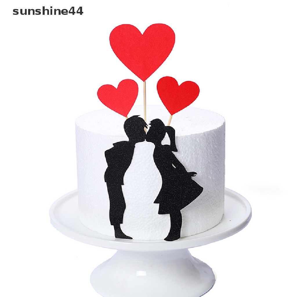 Sunshine Cupcake Topper Set Love Sweet Lovers Hiasan Kue Untuk Anniversary Valene's Day.