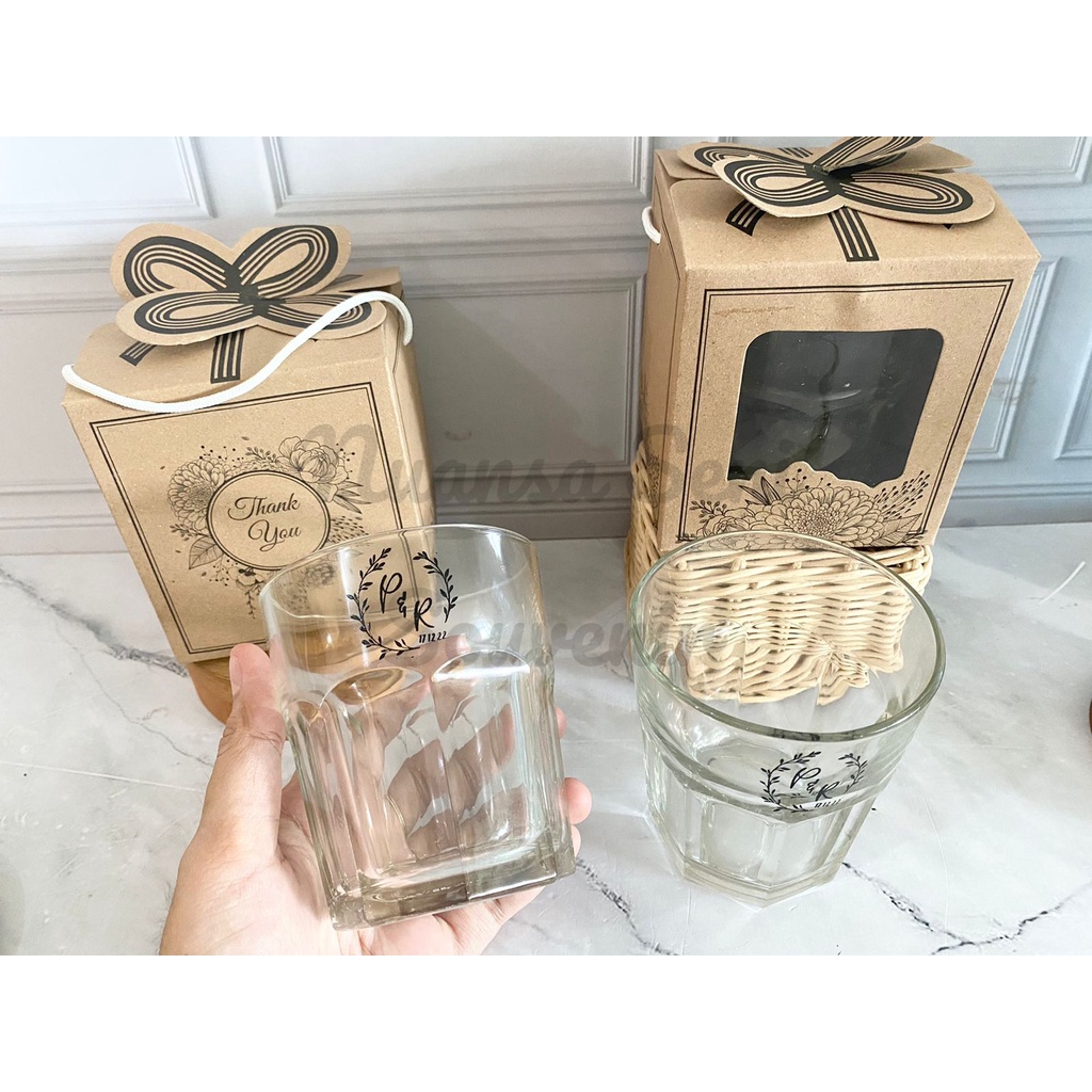 Souvenir Gelas Minum 335ml Gelas Cangkir Minum Gelas Coca Cola Gelas Cafe Aesthetic Kaca Sablon