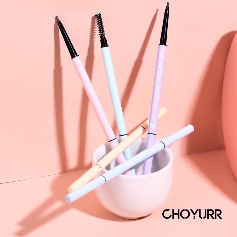 【COD】Eyebrow Pensil Alis Double Head Tipis Thin Core Eyebrow Tahan Lama Original Kecil Kecantikan Original -CH