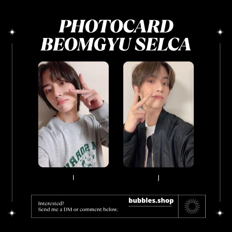 PHOTOCARD UNOFFICIAL BEOMGYU TXT SELCA