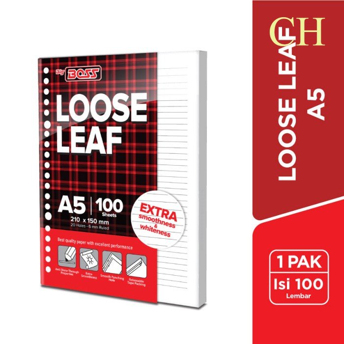 

BigBoss Loose Leaf A5 100 Lembar