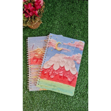 

Buku A5 jilid ring cover gambar unik