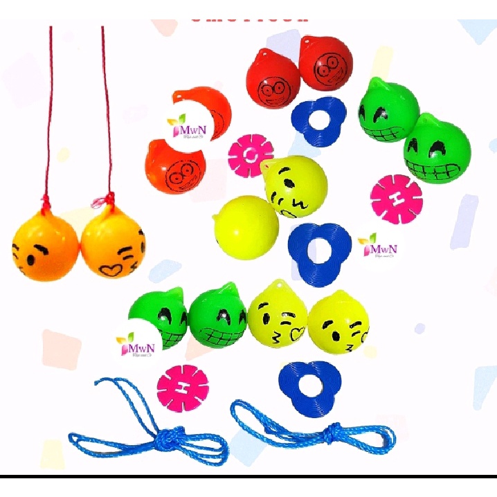 Promo 1 Set Lato Lato Glow InThe Dark  Dengan Tali Dan Pegangan