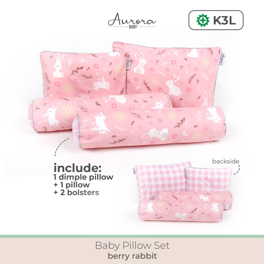 Sumimo Aurora Baby Pillow SET / Bantal Guling Set Aurora Lengkap / Bantal Bayi Anak 0-3 Tahun