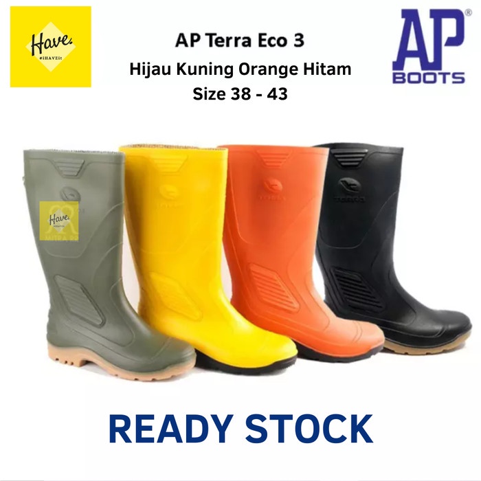 SEPATU BOOTS PRIA KARET PANJANG TERRA ECO 3 AP BOOTS
