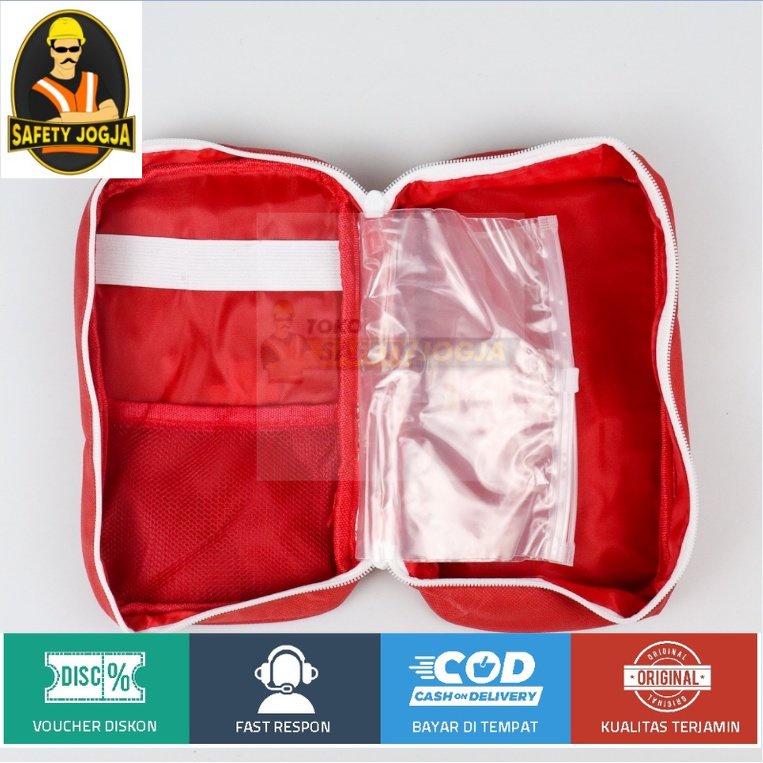 Tas Perlengkapan Obat P3K First Aid Bag - LG129 MERAH LE around