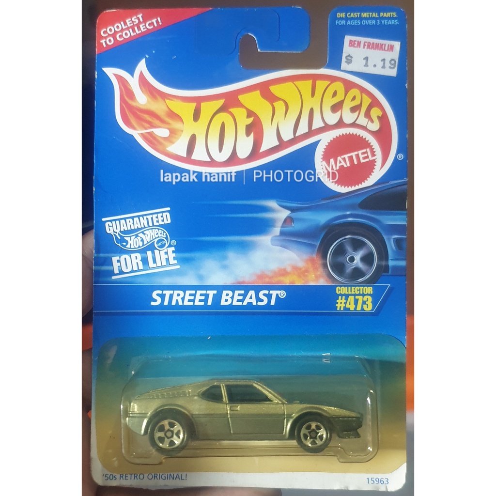 hotwheels hot wheels bmw m1 street beast silver
