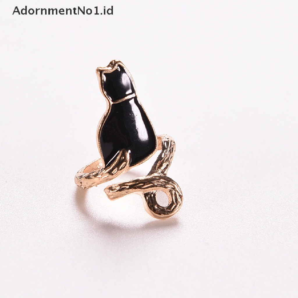 [AdornmentNo1] Cincin Fashion Wanita Cat Pearl Zircon Nail Rings Set 4PCS/Set Chic Knuckle Rings [ID]