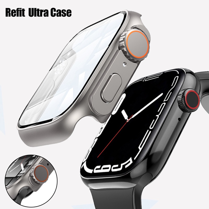 Pc Firm Cover Peningkatan Penampilan Untuk apple Watch Case8 7 6 SE 5 4 3 44mm 45mm Cangkang Pelindung Untuk iwatch Ultra 49mm Berubah Menjadi Ultra