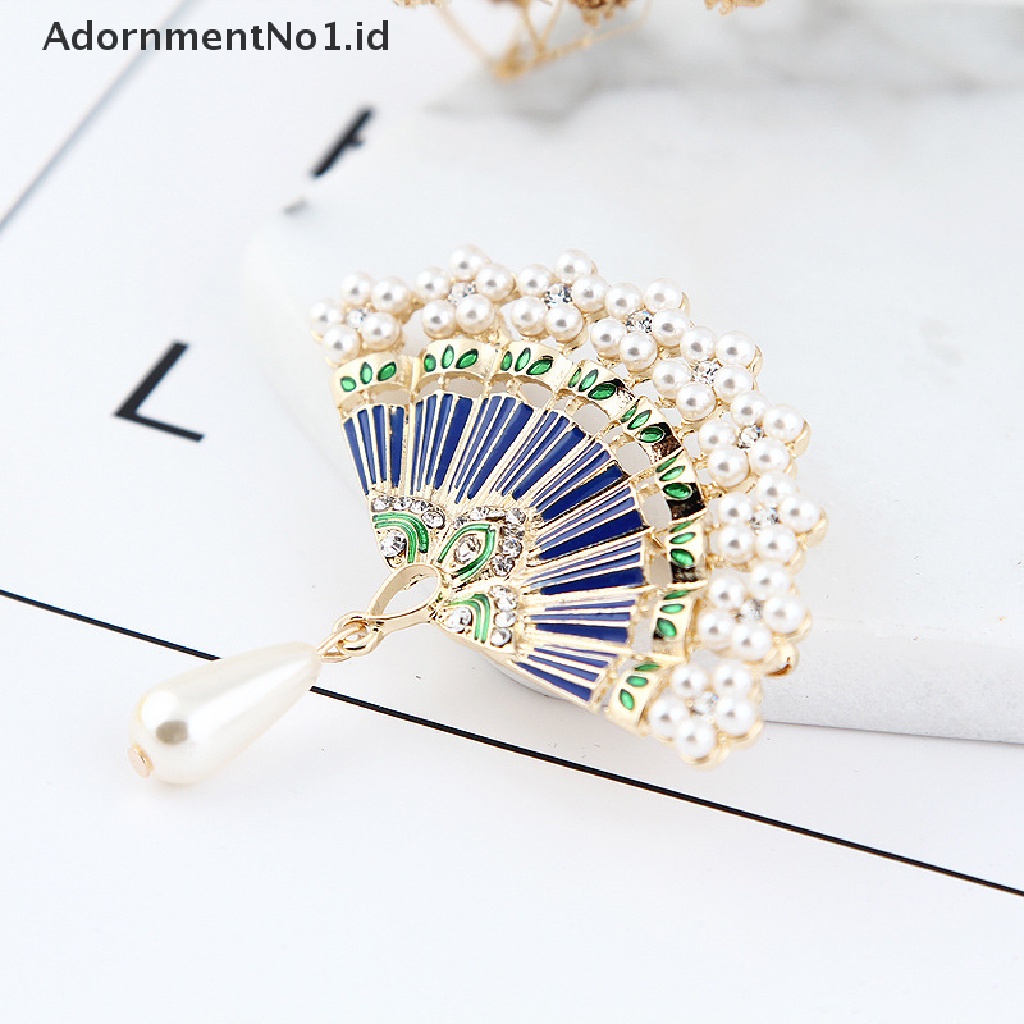 [AdornmentNo1] Enamel Pin Vintage Bros Untuk Wanita Pesona Mutiara Imitasi Syal Setelan Broche Broach [ID]