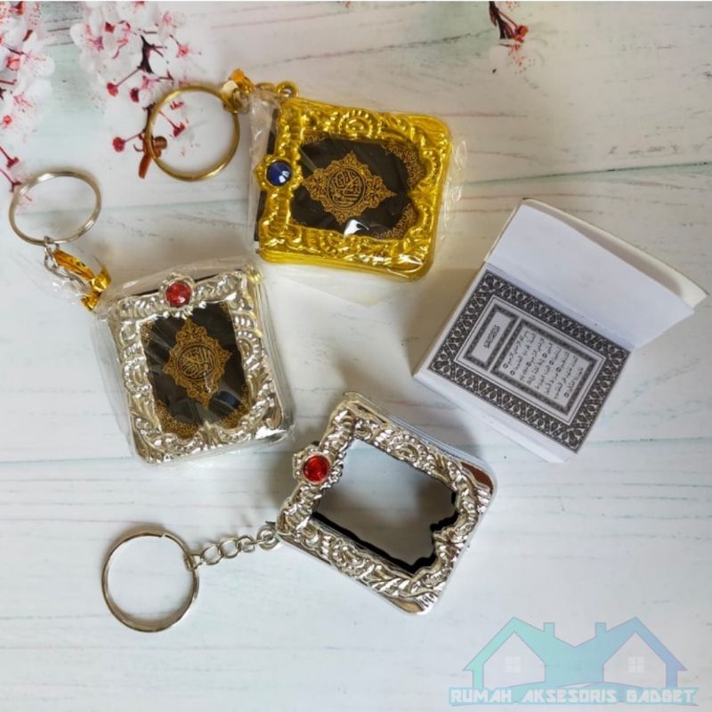 Al Qur'an Mini Souvenir Haji dan Umroh Gantungan kunci oleh-oleh