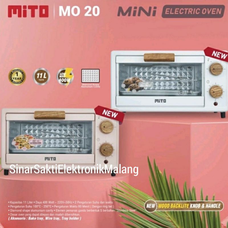 Oven Mito Mini MO 20 - Mito Oven Mini MO20  11 Liter - Oven Listrik Mito MO 20