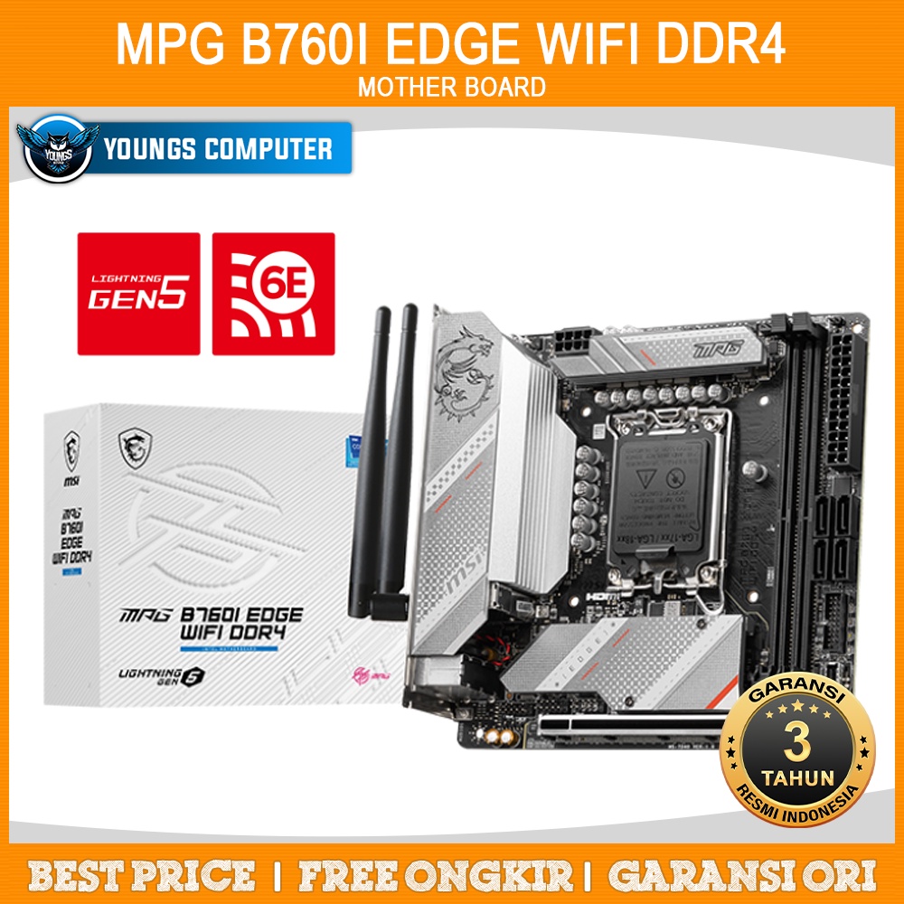 MSI MPG B760I EDGE WIFI DDR4 | MOTHERBOARD INTEL B760 LGA1700 ITX