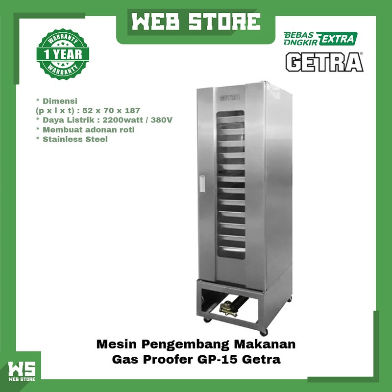 Jual Mesin Oven Pengembang Adonan Roti Kue 15 Tray Gas Proofer GP-15 ...
