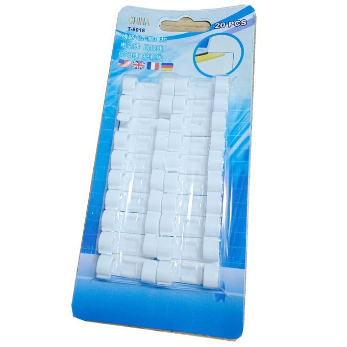 

Klip Kabel Organizer Cable Clip Black or White 20 PCS bagus-murah99 dijamin