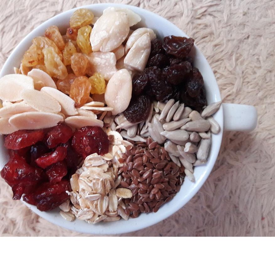 

♩ Healthy Granola Mixed B 500 gram ( Cranberry , Almond , Raisin , Oat ) ➧