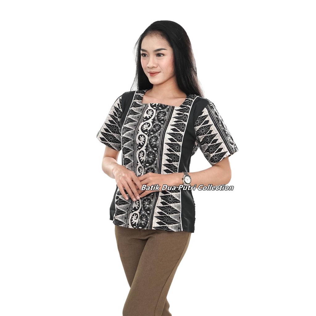 Blouse Batik Wanita Atasan Batik Motif Songket Batik Dua Putri Collection