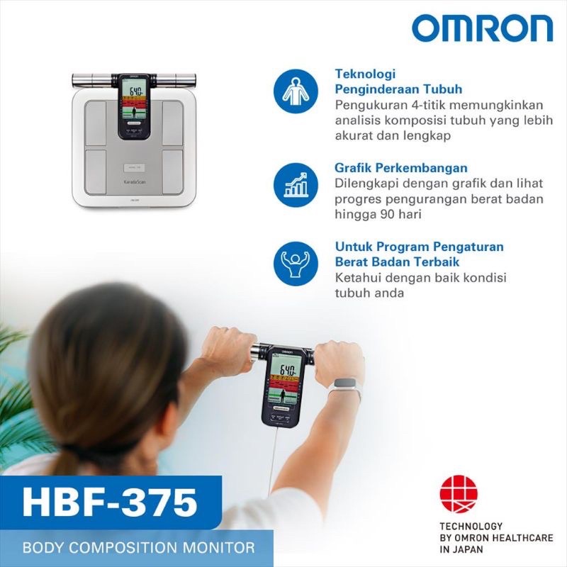 OMRON KARADA SCAN HBF-375 TIMBANGAN LEMAK BADAN BODY COMPOSITION MONITOR