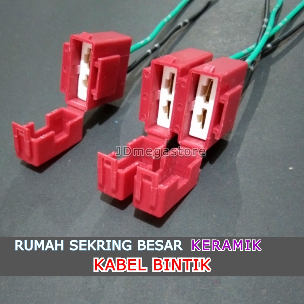 (Grosir/COD) Rumah Sekring Tancap Keramik / Fuse Box Ceramic - KABEL BINTIK