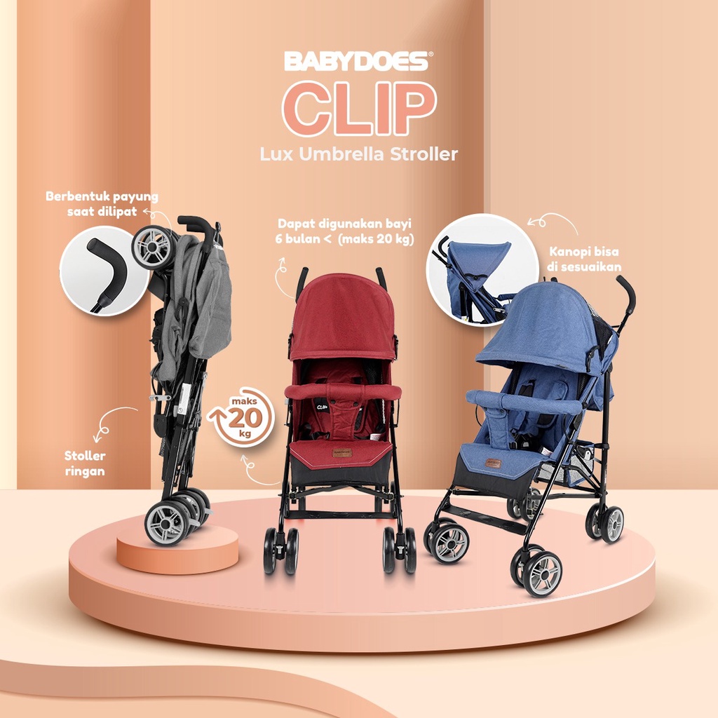 Stroller Kereta Bayi Babydoes Clip Lux Umbrella 2062