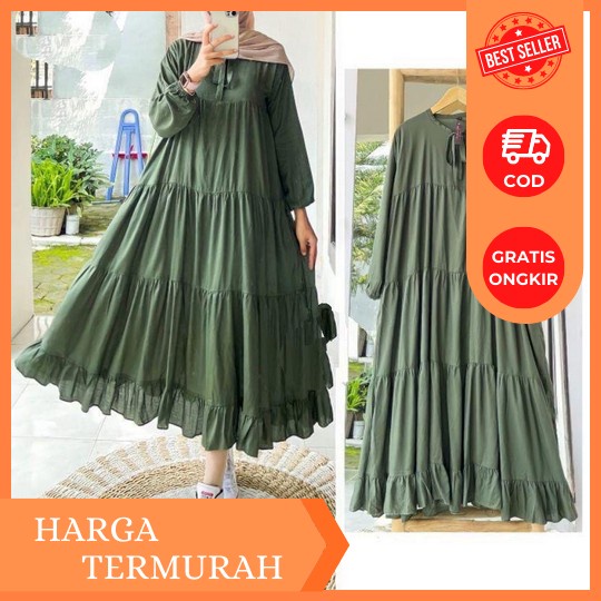 Risya Kanina Raise One Set Wanita Kekinian Celana Tunik Jumbo Panjang Baju Premium Rayon Pakaian Set