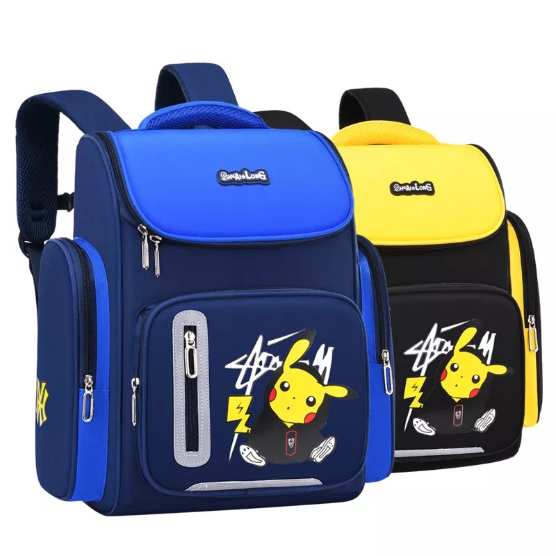 Tas Sekolah Dasar Pokemon Go Ransel Anak Kartun Anak Laki-laki Pikachu Tas Sekolah Ruang Reflektif Tas Sejuk Tahan Air