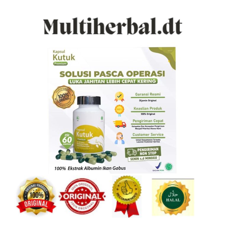KAPSUL KUTUK Kapsul Kutuk Premium Ekstrak Albumin Pasca Operasi 5x Original asli 100%
