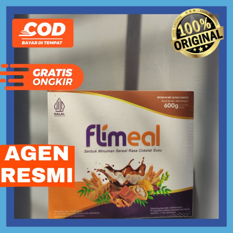 

Flimeal Cokelat susu diet rendah kalori 1 box isi 12 sachet