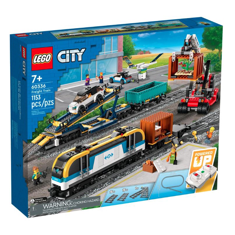 Lego 60336 City freight Train mainan anak kereta barang