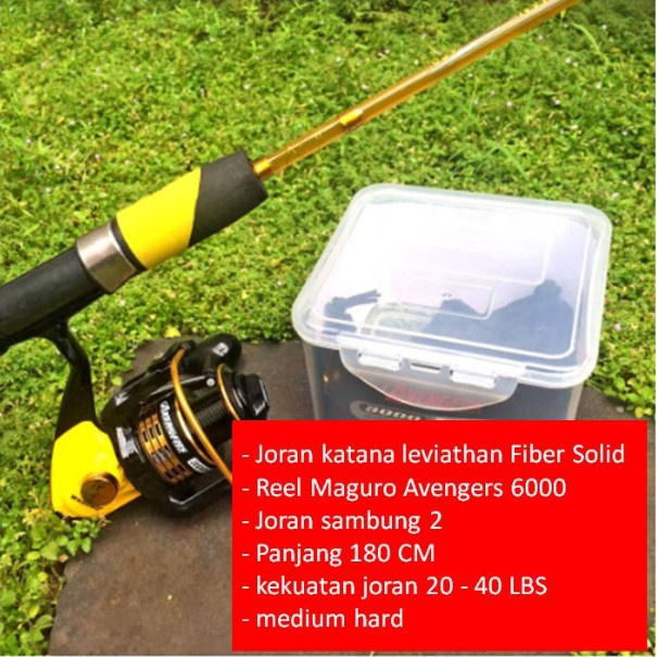 Pancing Set Pancing Laut Maguro Avengers 6000 Joran Leviathan 180 Cm Fiber