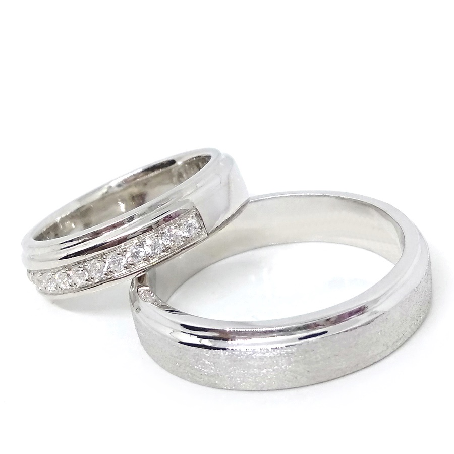 Cincin Tunangan Couple Perak Asli Gratis Ukir Nama A198