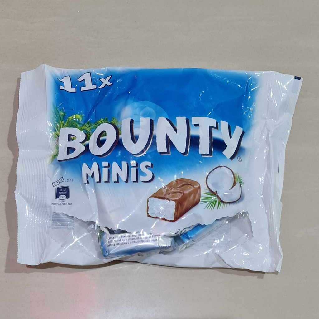 Bounty Minis Travel Edition Coconut Covered In Milk Chocolate 333 Gram