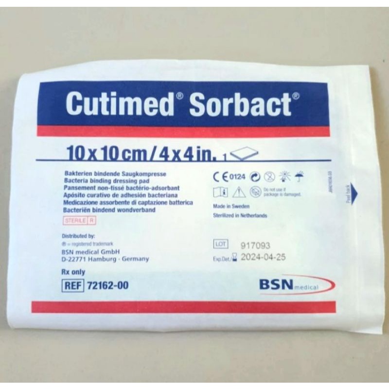 Cutimed Sorbact Dressing Pad ORIGINAL Untuk Pasien Diabetes 10 x 10cm/4x4inchi BSN